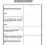Decimal Word Problems: Multiplication – Math Worksheets For Kids With Regard To Decimals Word Problems Worksheet