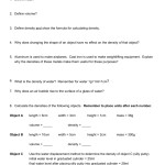 Density Practice Problem Worksheet Answers A Block Of Aluminum – Worksheet For Density Practice Problems Worksheet
