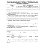 Density Practice Problem Worksheet Answers A Block Of Aluminum – Worksheet In Density Practice Problems Worksheet