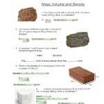 Density Worksheet Middle School With Density Worksheet Middle School