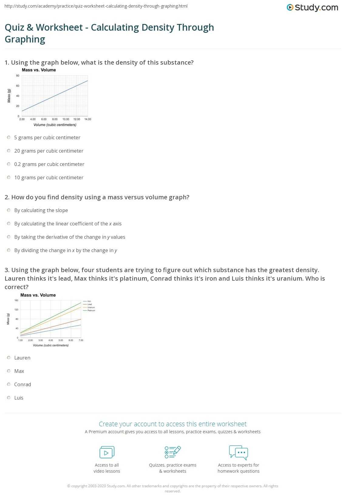 Density Worksheet Middle School - Word Worksheet inside Density Worksheet Middle School