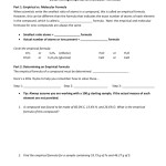 Determining Empirical & Molecular Formulas In Empirical And Molecular Formulas Worksheet