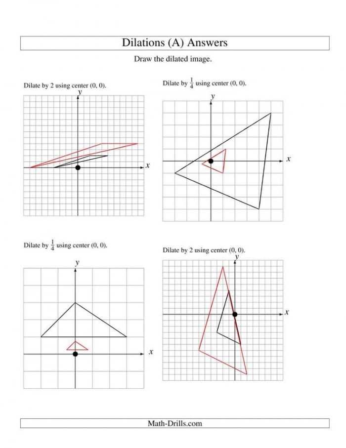 Dilations And Scale Factors Algebra 1 Math Worksheets - Free Printable with Dilations And Scale Factor Worksheet