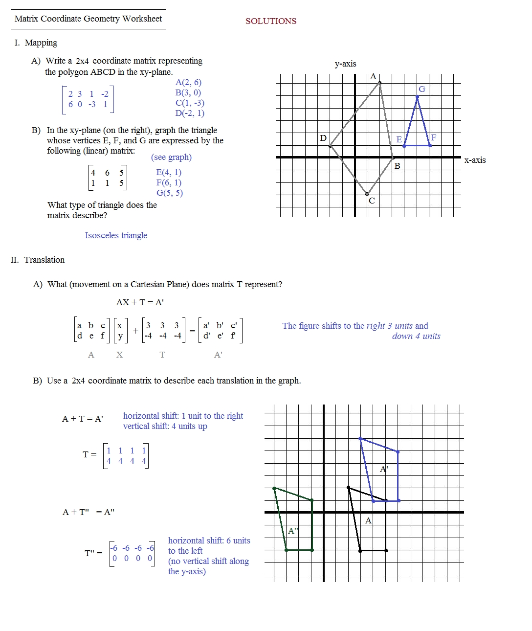 Dilations Practice Worksheet Answers Worksheets For All | Worksheets Inside Dilations Translations Worksheet Answers