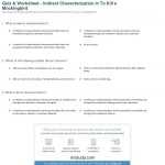 Direct And Indirect Characterization Worksheet — Excelguider For Direct And Indirect Characterization Worksheet