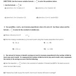 Direct And Inverse Variation Worksheet With Direct And Inverse Variation Worksheet