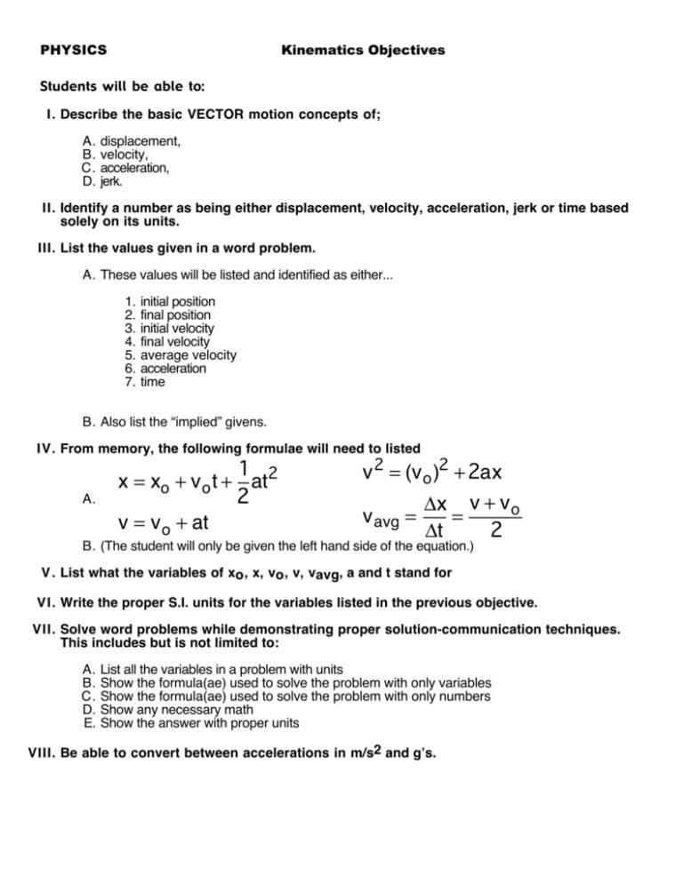 Displacement Velocity And Acceleration Worksheet — Excelguider In Displacement Velocity And Acceleration Worksheet