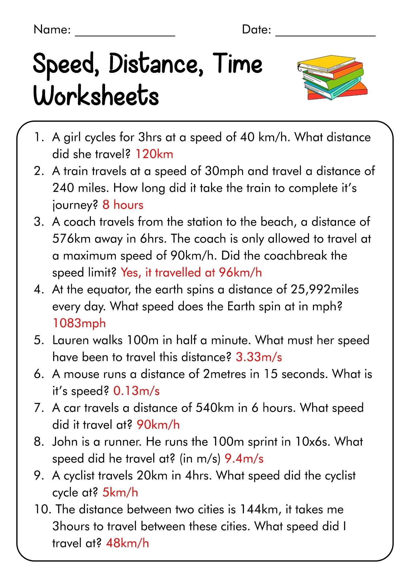 Distance Rate Time Word Problems Worksheet With Answers - Explore Worksheet In Distance Formula Word Problems Worksheet
