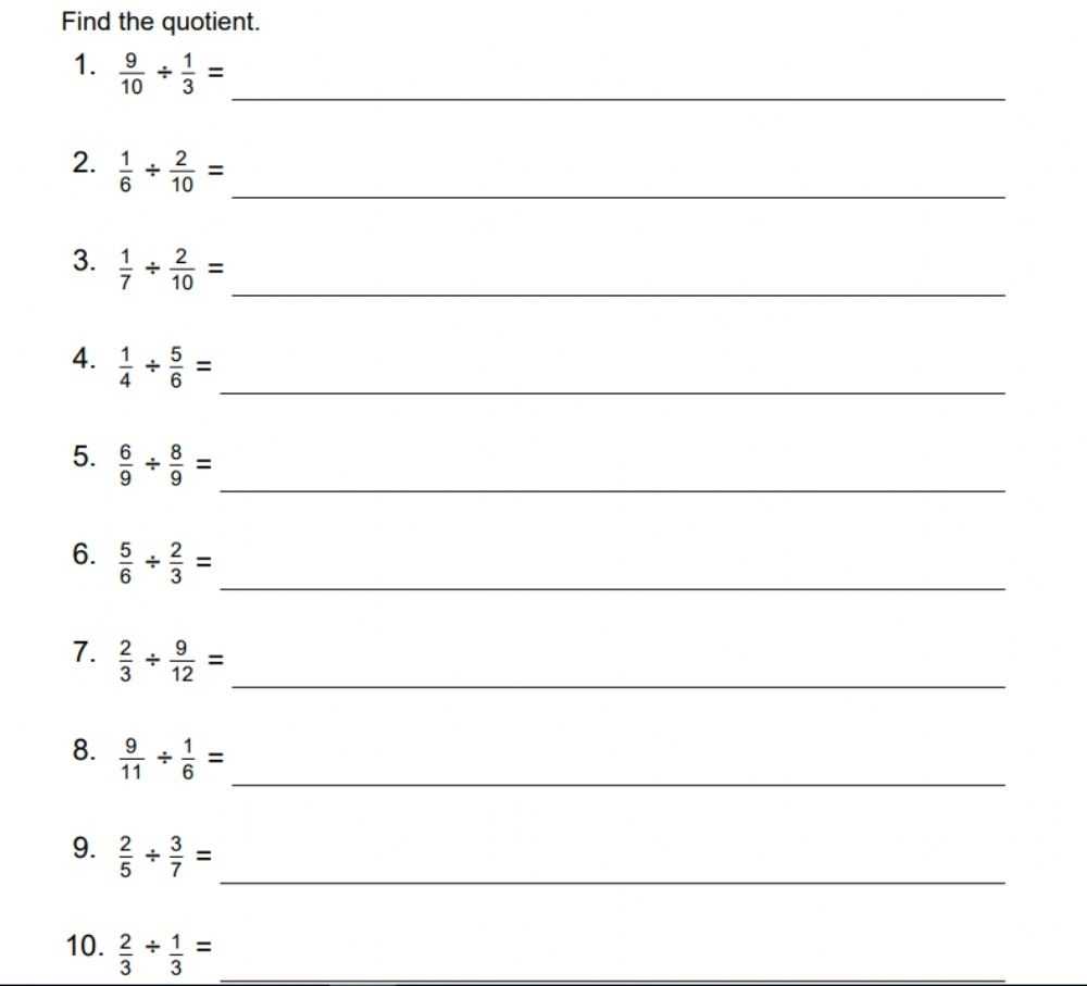 Dividing Fractions Worksheet - Worksheet For Pre School In Dividing Fractions Word Problems Worksheet