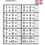 Doubles Plus One Worksheet Regarding Doubles Plus One Worksheet