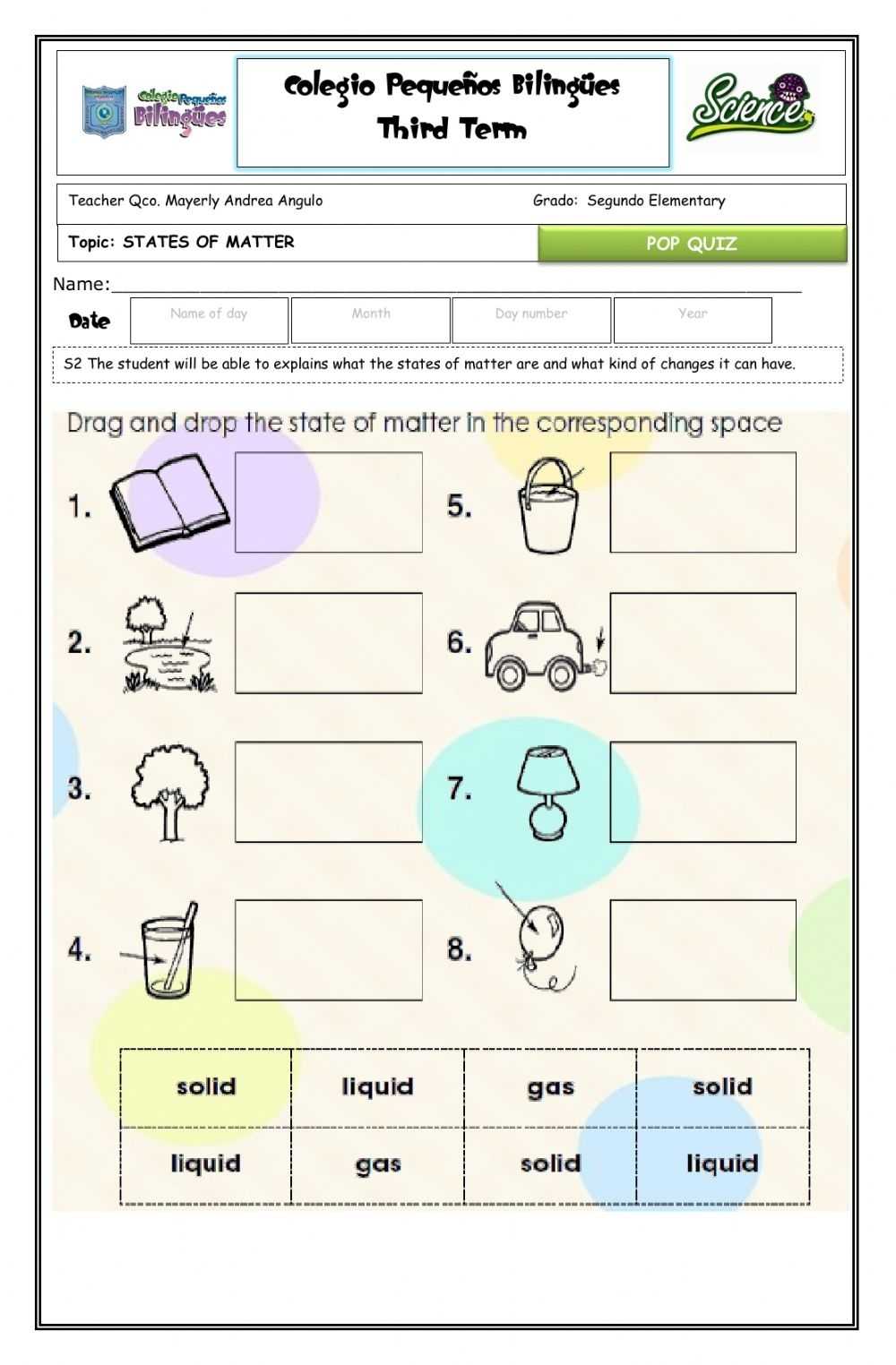 Download File Pdf States Of Matter Worksheet 3Rd Grade Copy - Vcon.duhs pertaining to States Of Matter Worksheet Chemistry