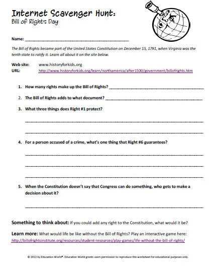 √ 20 Bill Of Rights Worksheet Answers | Simple Template Design Inside Bill Of Rights Worksheet Pdf