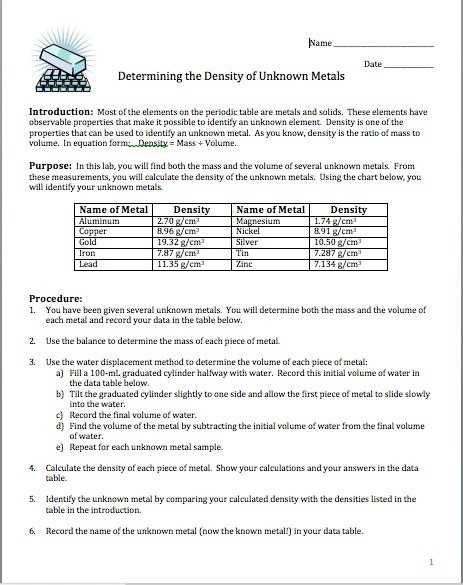 √ 20 Density Worksheet Answer Key | Simple Template Design With Density Worksheet Answer Key