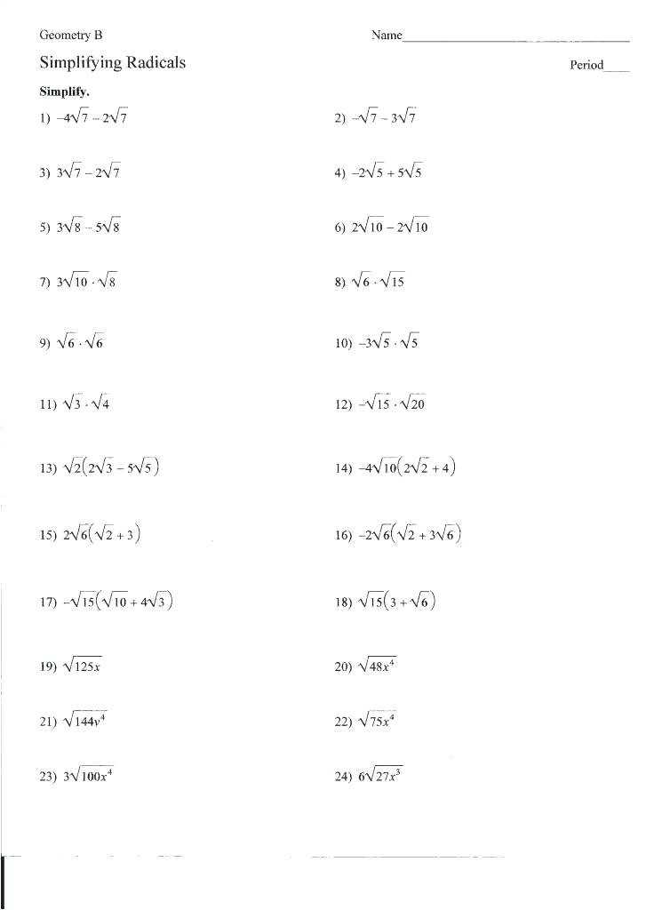 √ 20 Dividing Radical Expressions Worksheet | Simple Template Design In Dividing Radical Expressions Worksheet