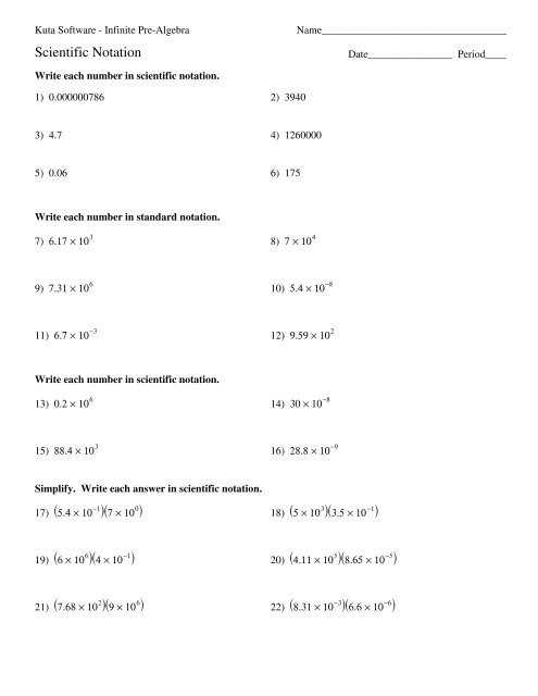 √ 20 Scientific Notation Worksheet Answers | Simple Template Design For Scientific Notation Worksheet Answers