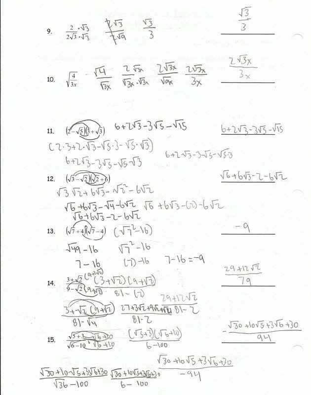 √ 20 Simplifying Radicals Worksheet Answers | Simple Template Design In Simplifying Radicals Worksheet Answer Key
