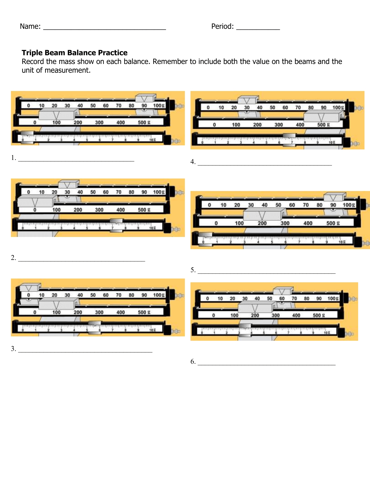 ️Triple Beam Balance Worksheet Free Download| Qstion.co pertaining to Triple Beam Balance Practice Worksheet