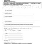 Element And Compound Comparison Worksheet With Regard To Elements And Compounds Worksheet