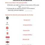 Elements & Compounds Worksheet With Regard To Elements Compounds And Mixtures Worksheet
