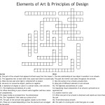 Elements Of Art And Principles Of Design Crossword Puzzle Throughout Principles Of Design Worksheet