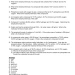 Empirical And Molecular Formula Practice Problems For Empirical And Molecular Formulas Worksheet
