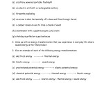 Energy And Energy Transformations Worksheet Answer Key — Db-Excel in Energy Transformation Worksheet Answers