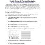 Energy Forms And Changes Simulation Phet Lab Answer Key + My Pdf Collection 2021 Regarding Forms Of Energy Worksheet Answers