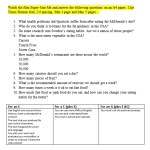 English 5 At Energigymnasiet For Super Size Me Worksheet Answers
