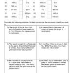 English Metric Conversions Worksheet Intended For Unit Conversion Worksheet Pdf