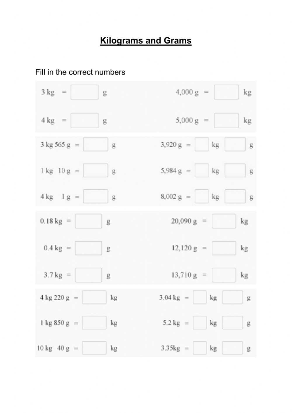 English Metric Conversions Worksheet throughout Metric Conversion Worksheet 1