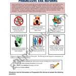 English Worksheets: Progressive Era Reform inside The Progressive Era Worksheet
