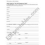 English Worksheets: The Most Dangerous Game Study Guide Throughout The Most Dangerous Game Worksheet