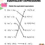 Equivalent Expressions Worksheets | Worksheets Go For Equivalent Expressions Worksheet 6th Grade