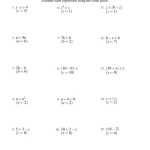 Evaluating Two-Step Algebraic Expressions With One Variable (A) inside Evaluating Algebraic Expressions Worksheet Pdf