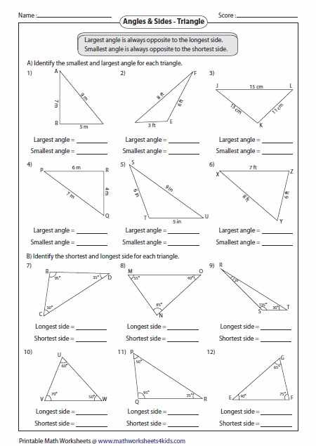 Exterior Angle Of Triangle Worksheet Regarding Triangle Interior Angles Worksheet Answers