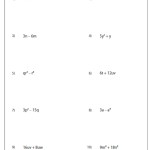 Factoring Polynomial Worksheets Inside Factoring Linear Expressions Worksheet