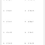 Factoring Polynomial Worksheets throughout Factoring Quadratic Equations Worksheet