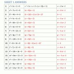 Factoring Quadratic Expressions Worksheet Answers — Db Excel Within Factoring Quadratic Expressions Worksheet