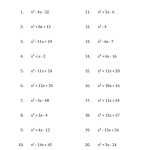 Factoring Trinomials A 1 Worksheet — Db Excel Inside Factoring Trinomials A 1 Worksheet