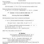 Factoring Trinomials Worksheet And Answers - Teddycrystal with Worksheet Factoring Trinomials Answers