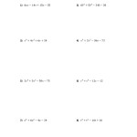 Factoring Worksheet (Factor By Grouping, Review Trinomials, Gcf Within Factoring Trinomials Practice Worksheet