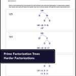 Factorization, Gcd, Lcm For Prime Factorization Trees: Harder – Free Regarding Prime Factorization Tree Worksheet