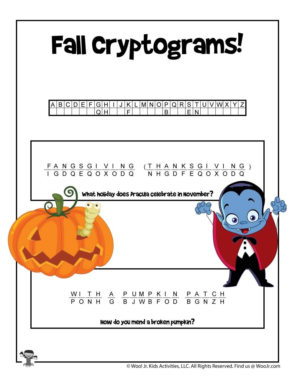 Fall Riddle Word Puzzle - Answer Key | Woo! Jr. Kids Activities in Free Fall Worksheet Answers