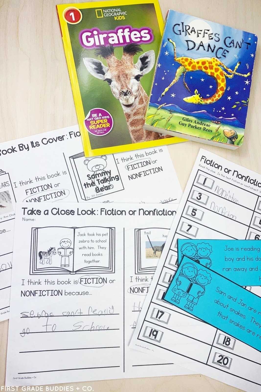 Fiction Vs. Nonfiction Text In The Primary Grades | First Grade Buddies for Fiction Vs Nonfiction Worksheet