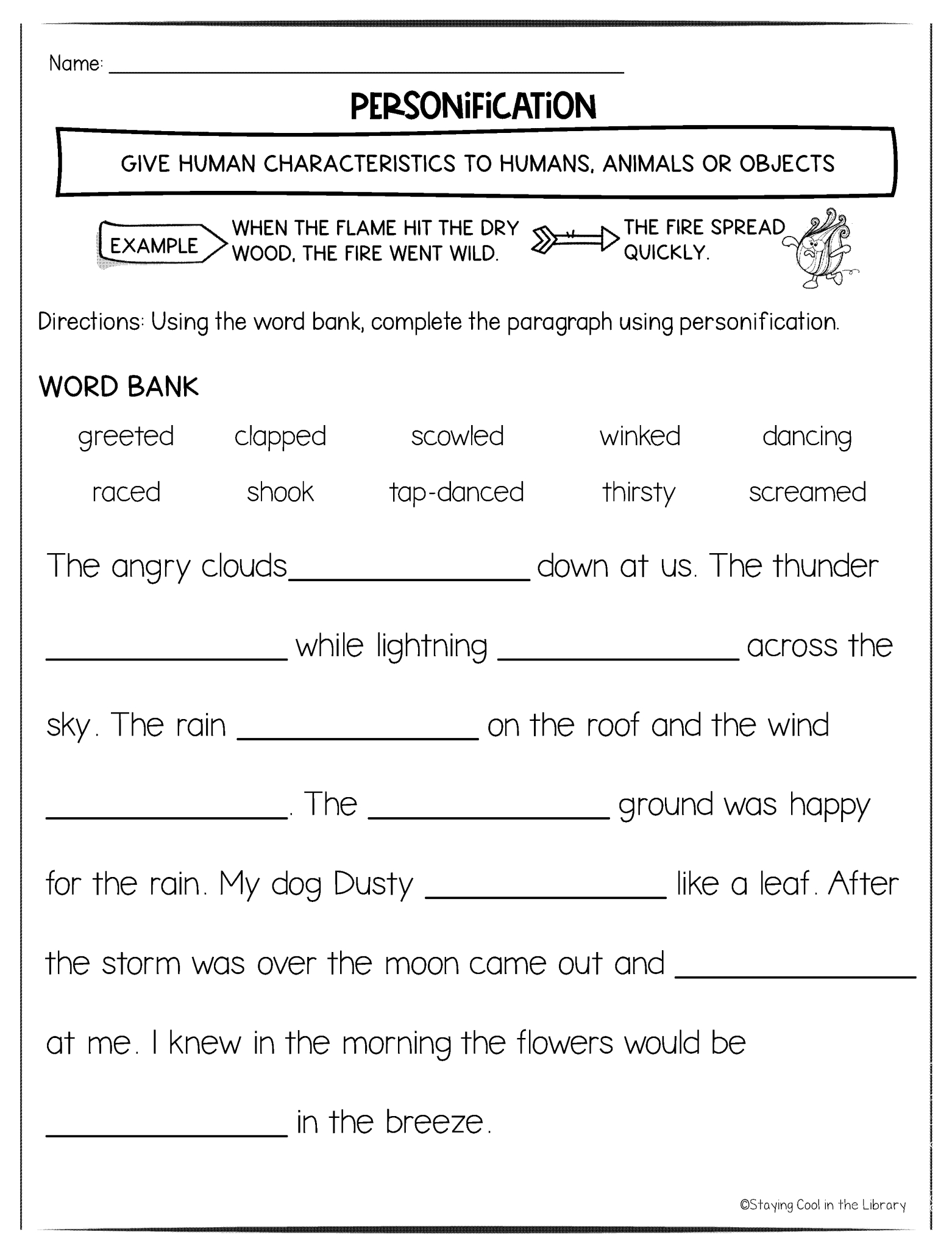 Figurative Language Worksheets And Posters in Figurative Language Review Worksheet