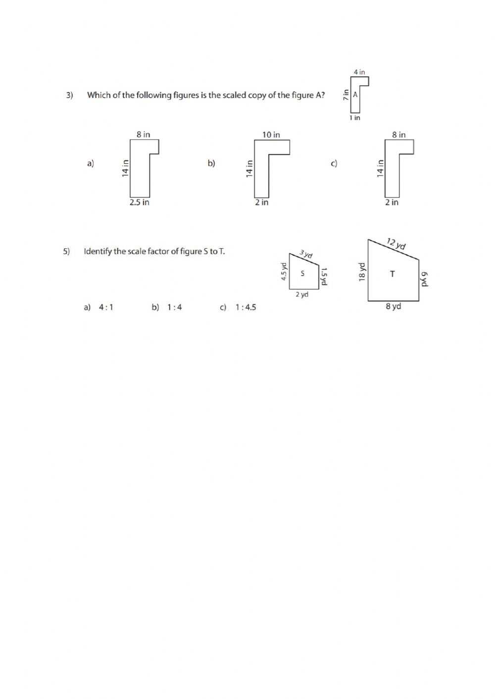 Finding Scale Factor Worksheet With Finding Scale Factor Worksheet