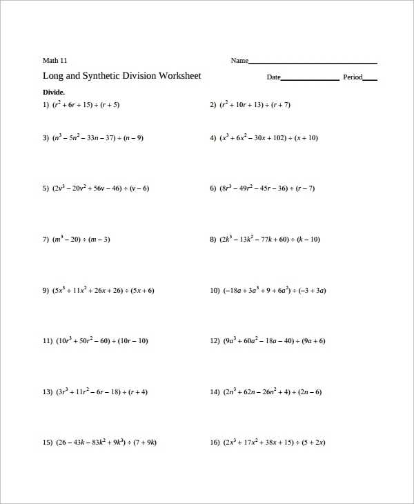 Free 9+ Sample Long Division Worksheet Templates In Ms Word | Pdf Intended For Long Division Of Polynomials Worksheet