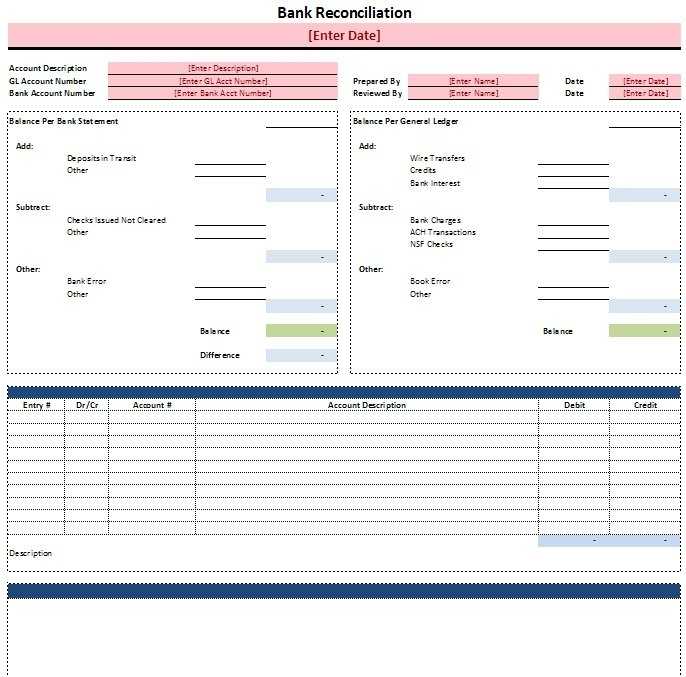 Free Excel Bank Reconciliation Template Download with regard to Reconciling A Bank Statement Worksheet