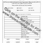 Free Prefixes And Suffixes Worksheets From The Teacher'S Guide With Prefixes And Suffixes Worksheet