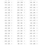 Free Printable Mixed Addition And Subtraction Worksheets – Follow The Throughout Multiply And Divide Integers Worksheet